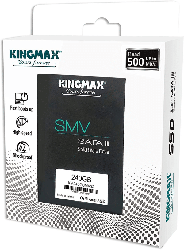 حافظه اس اس دی کینگ مکس SMV ظرفیت 240 گیگابایت ا Kingmax SMV 2.5 inch SATA III SSD Drive - 240GB - Image 4